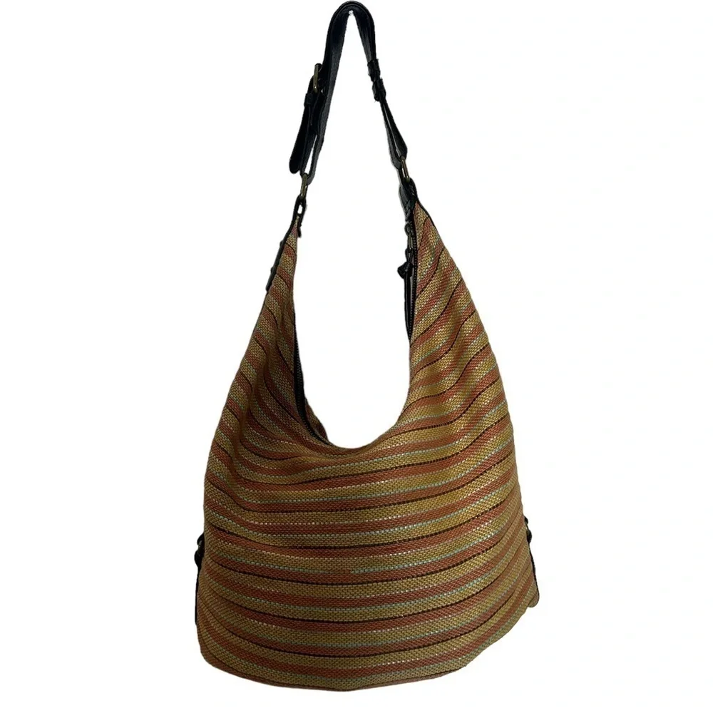 Dakine Multicolored Striped Weave Shoulder Bag
